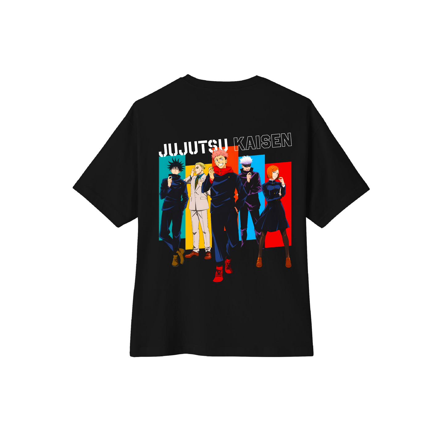 Camiseta oversize Jujutsu Kaisen personajes