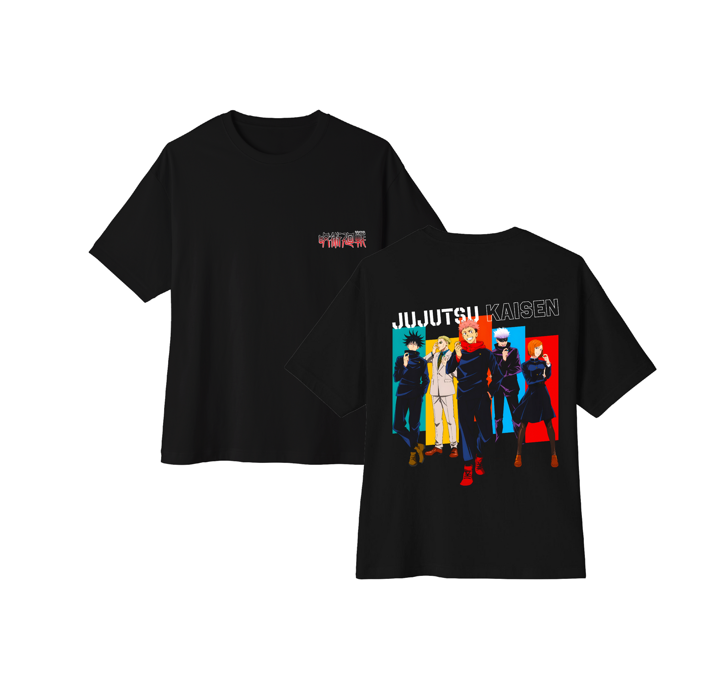 Camiseta oversize Jujutsu Kaisen personajes
