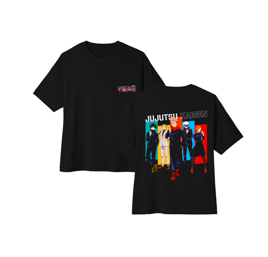 Camiseta oversize Jujutsu Kaisen personajes