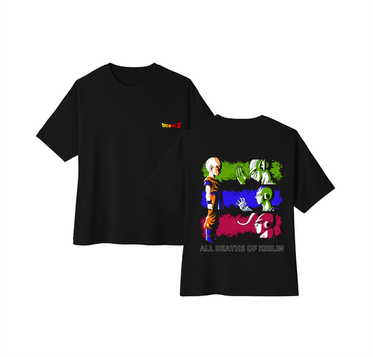 Camiseta oversize negra Krillin