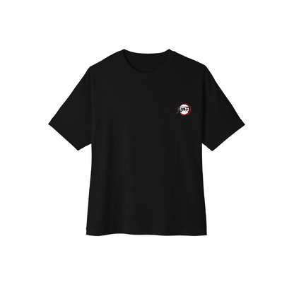 Camiseta oversize anime Kimetsu no Yaiba Zenitsu Pilar Trueno Frontal DTF